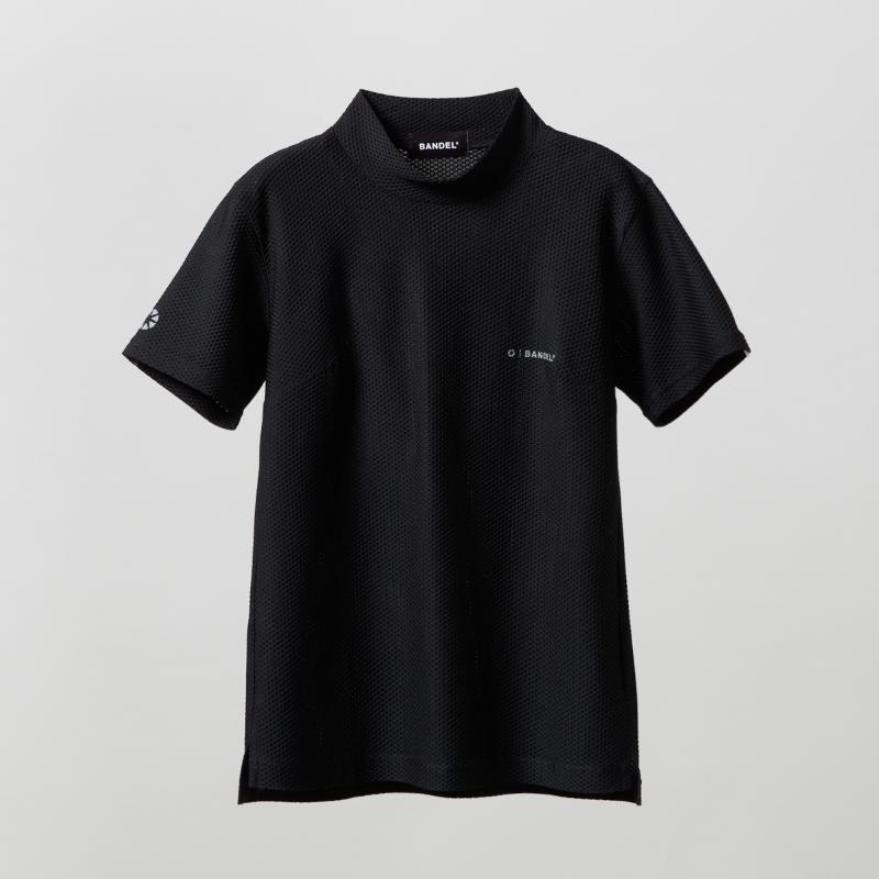 BANDEL WOMENS DRYWAFFLE STRETCH S/S MOCK NECK SHIRTS ― バンデル