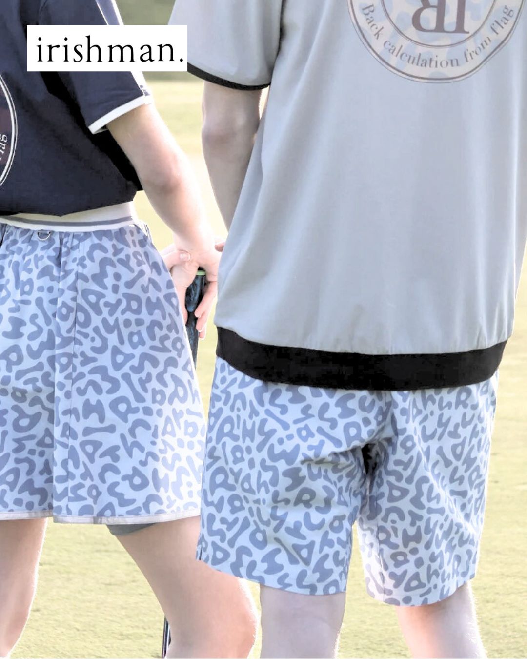 irishman 【REFLECT】signature logo half pants / 光る防水