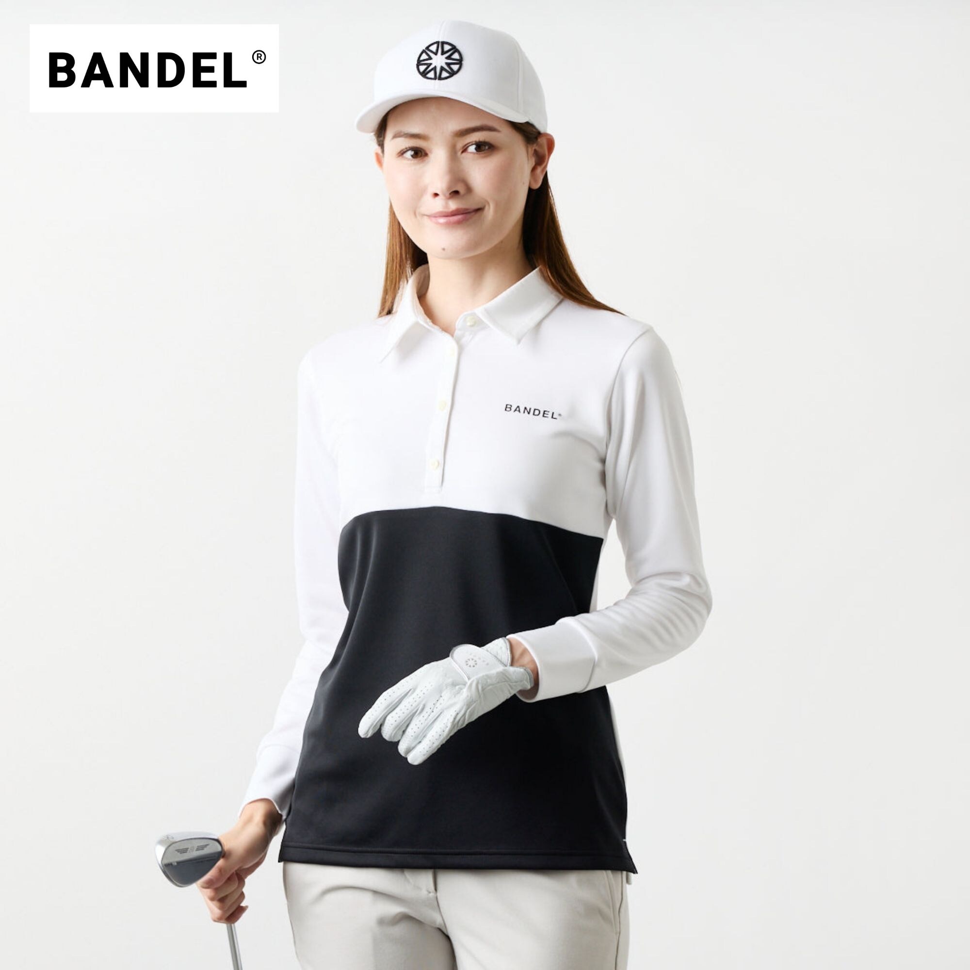 BANDEL WOMENS CHEST SWITCH L/S POLO―バンデル ウィメンズ チェスト