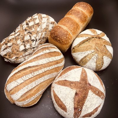 【当店人気ナンバー2セット】信州地粉の天然酵母パン5種詰め合わせＢセット