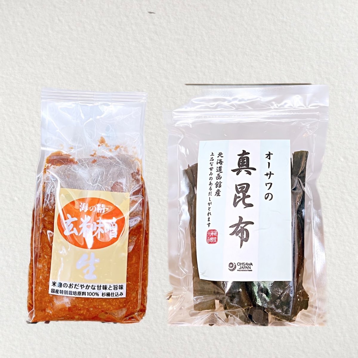 無添加・送料無料】醤油・玄米味噌・ごま油・昆布・料理酒・粉末だし｜調味料6点セット｜