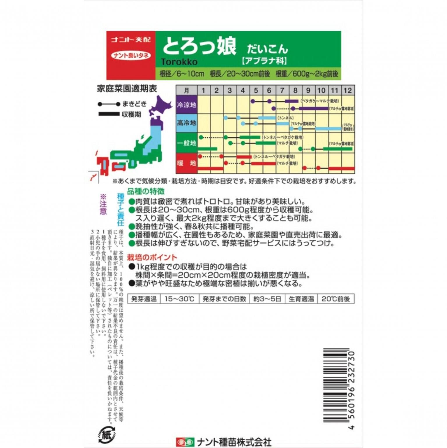 【７月6日　ナント種苗宇陀研究農場見学者限定】　秋種子お試しセット