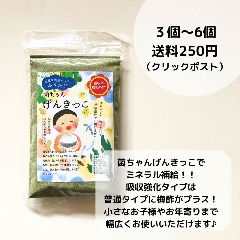 6個まで送料250円】菌ちゃんげんきっこ吸収強化タイプ／無農薬お野菜