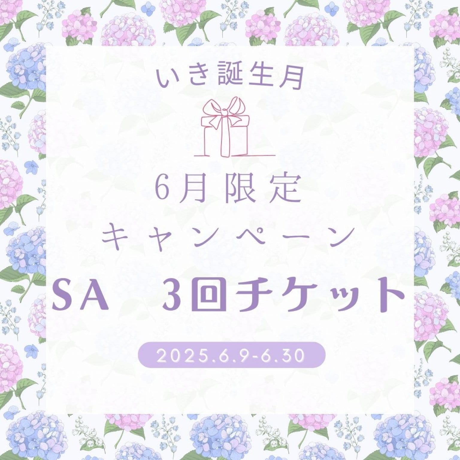 お誕生月ありがとうキャンペーン　3回　回数券　セイクリッドアクティベーション個人セッション