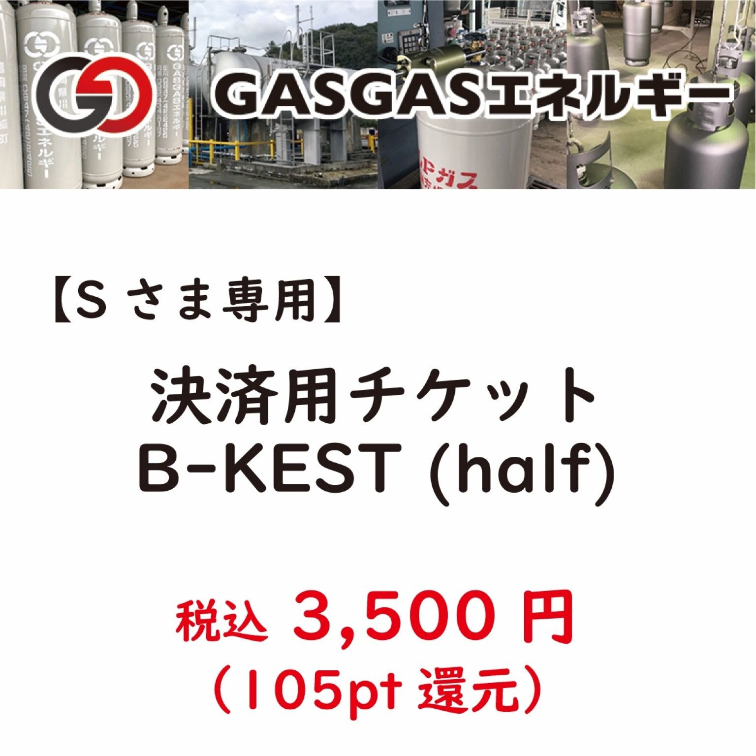 【Sさま専用】決済用チケットB-KEST (half)