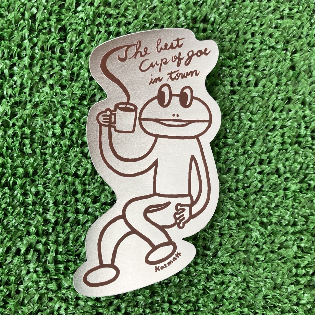 【ステッカー】コーヒーカエルステッカー／Coffee Frog sticker
