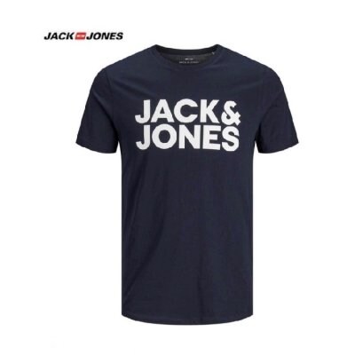 JACK＆JONES　Corp Logo O-Neck　Tシャツ　ネイビー