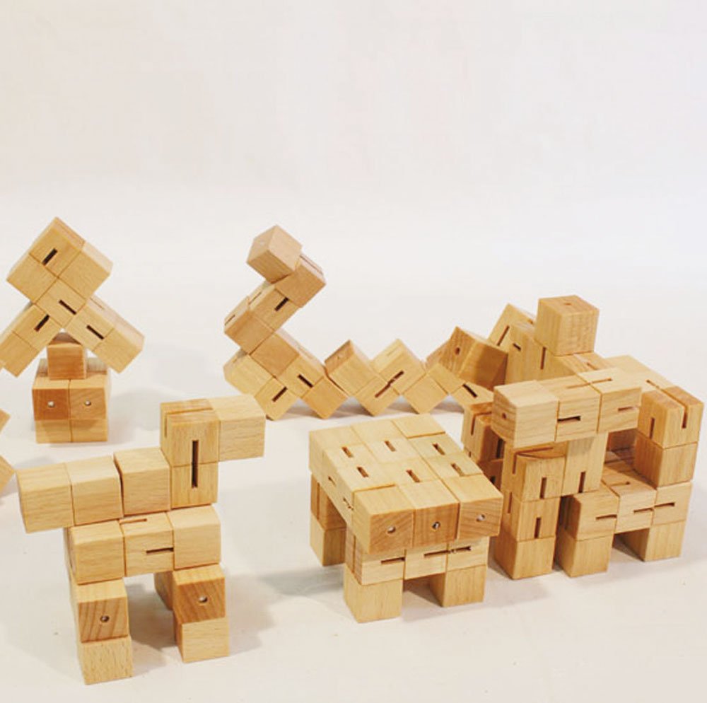 【木製玩具】きゅーぶまん+きゅーぶろっくセット