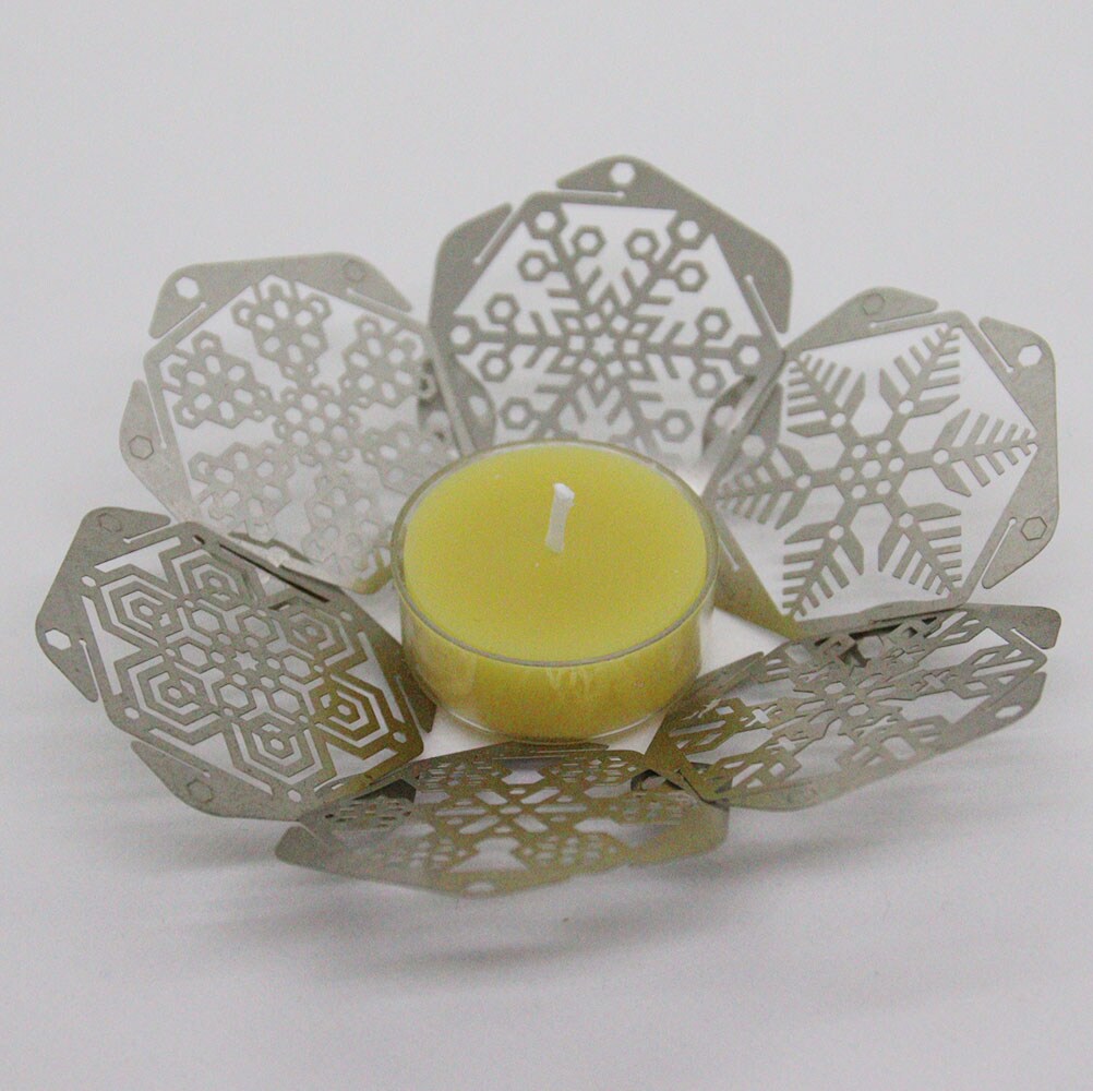 【②】　アロマキャンドル スギ】アロマキャンドル2個入セット（ゆきはな（6枚）、キャンドル