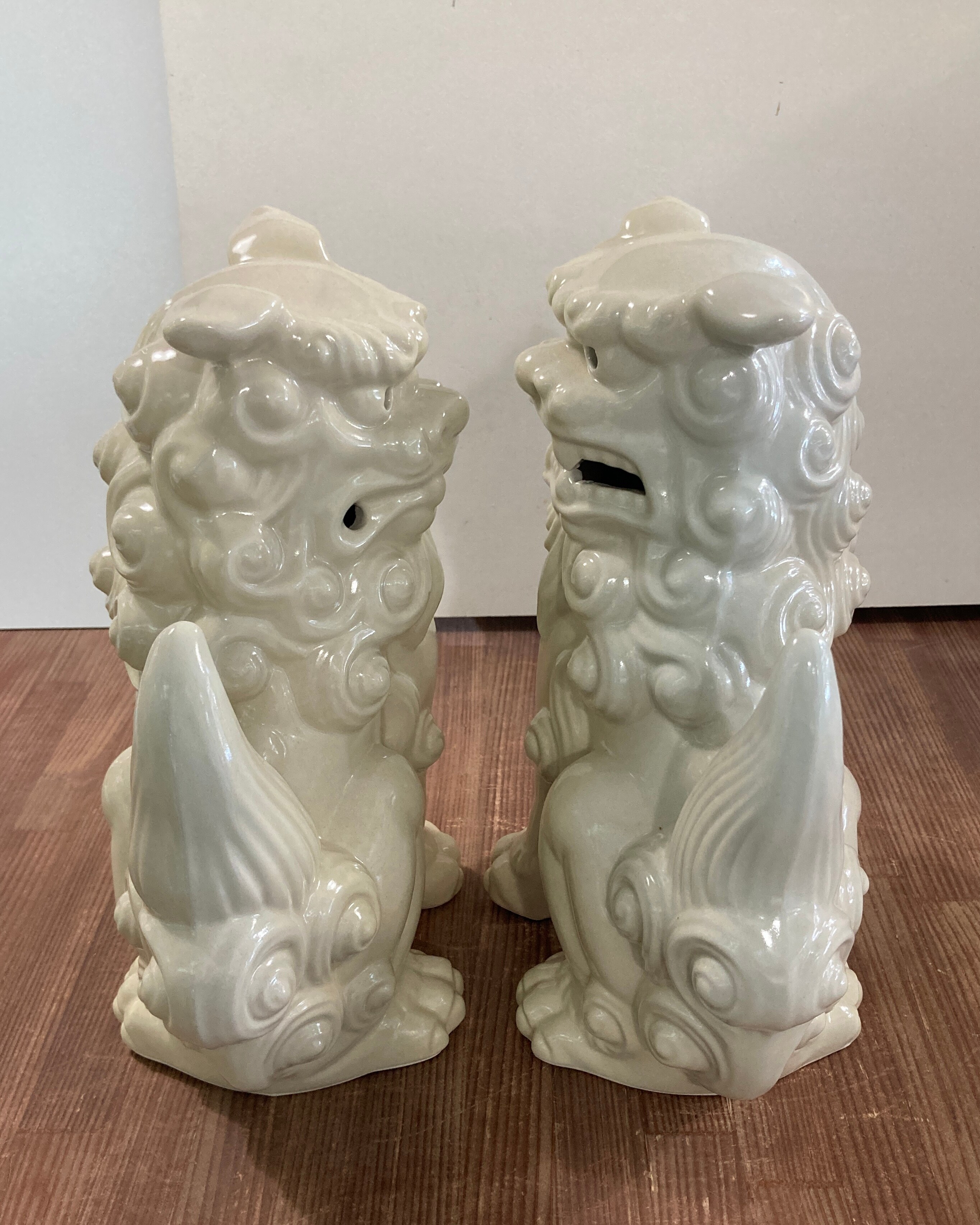 ペアシーサー大|白色シーサー|宮城勝一郎さん