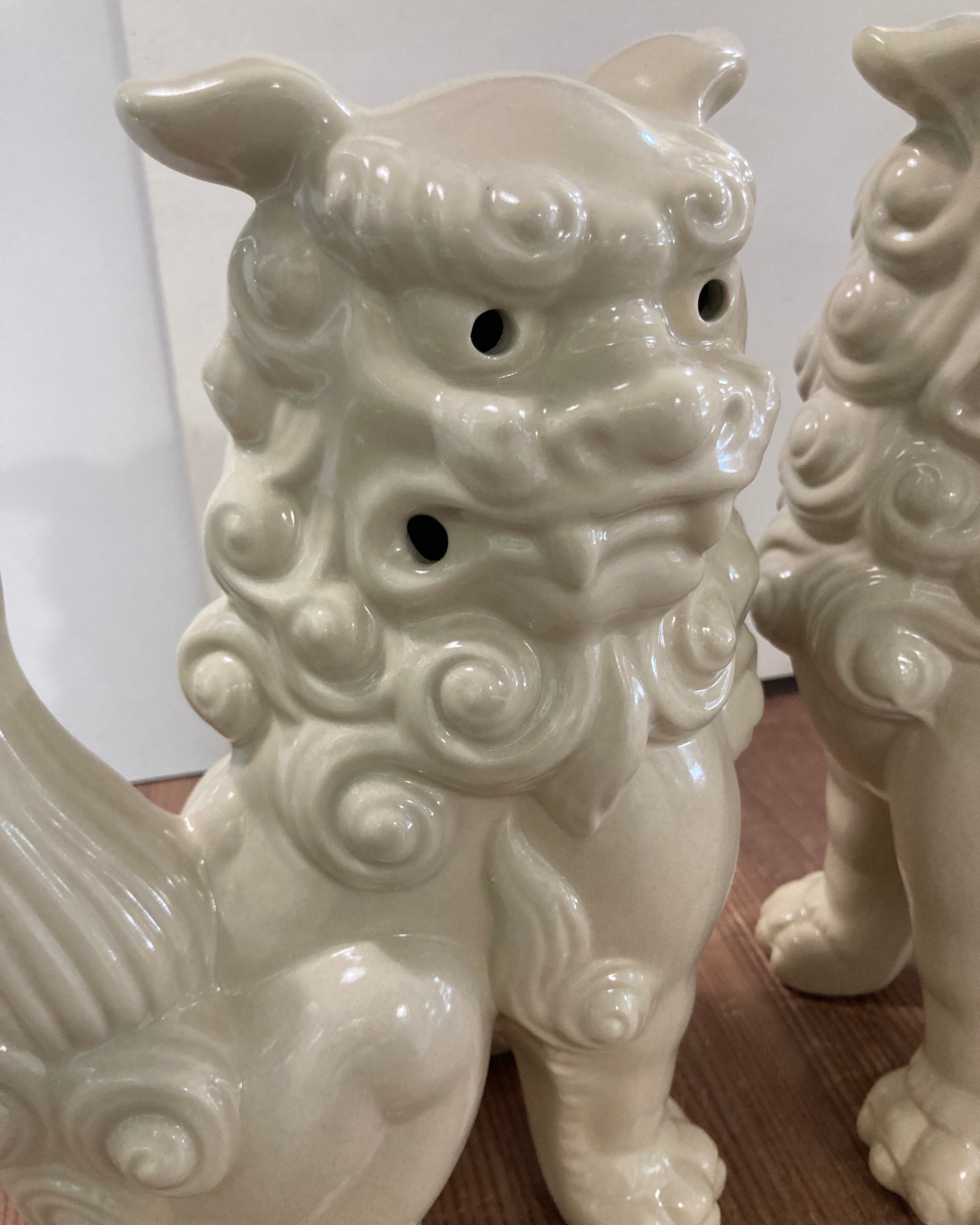 ペアシーサー大|白色シーサー|宮城勝一郎さん