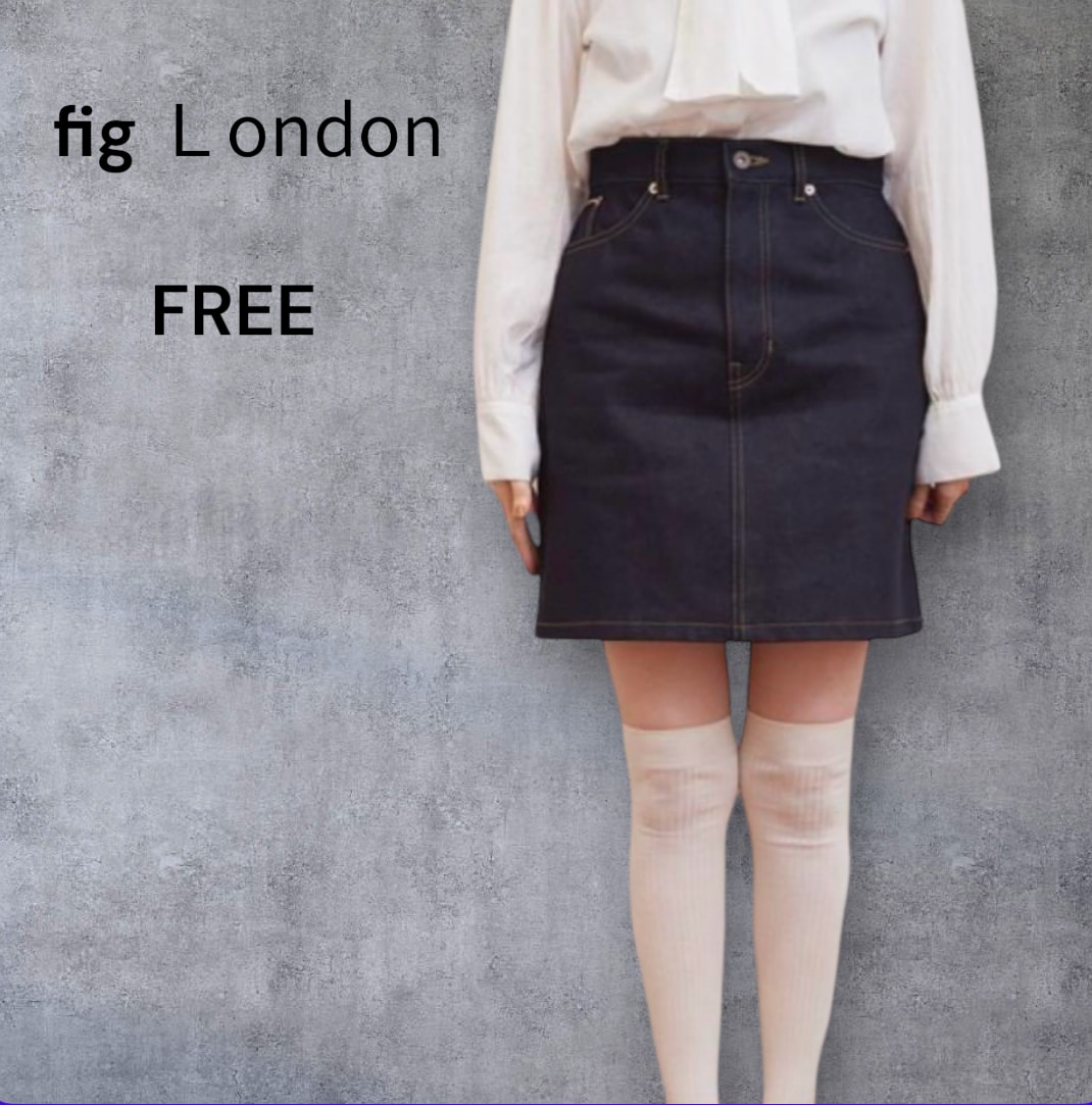美品♡fig london DENIM mini SK ミニスカート フリマサイトでも販売中！美品♡fig london DENIM mini SK ミニ