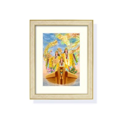 額縁付きの水彩画（宗像大社） 楽天市場】青いピッチャーと野の花束 七宝焼 七宝焼き 七宝絵画