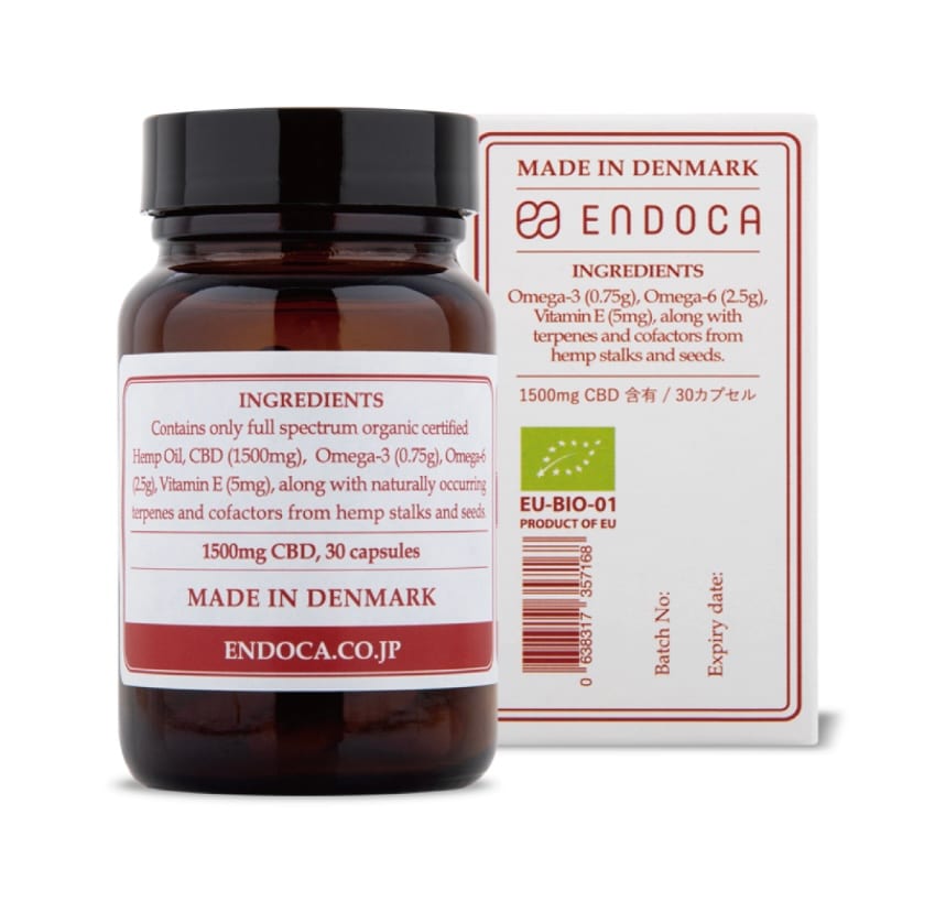 カプセルヘンプオイル 1500mg – オーガニックCBDのENDOCA