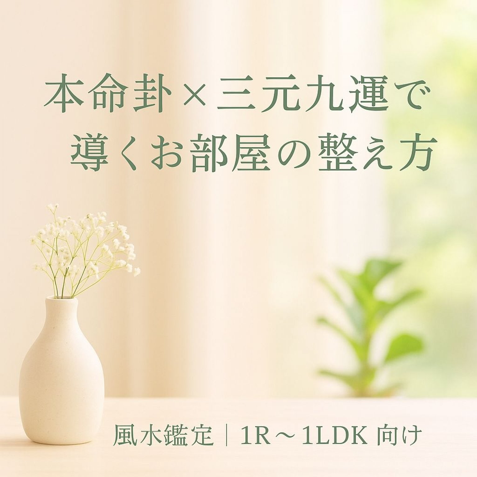 【風水鑑定｜1R～1LDK】本命卦×三元九運×玄関方位で導く暮らしの開運アドバイス（モニター価格）