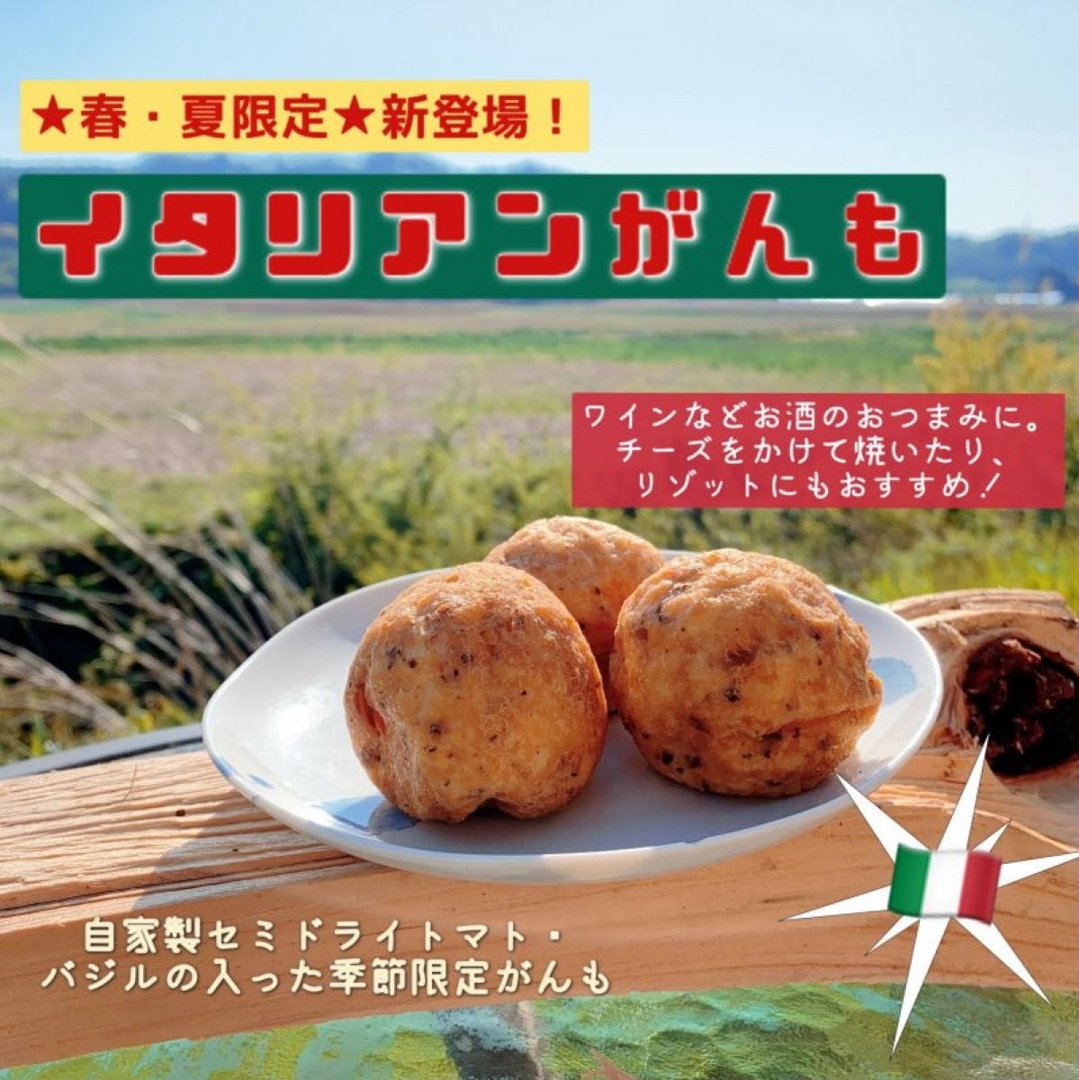 白ほたる揚げ物6種セット/季節の百合根がんも入り（農薬を使わずに育てた自家栽培大豆を使用。6種6点）