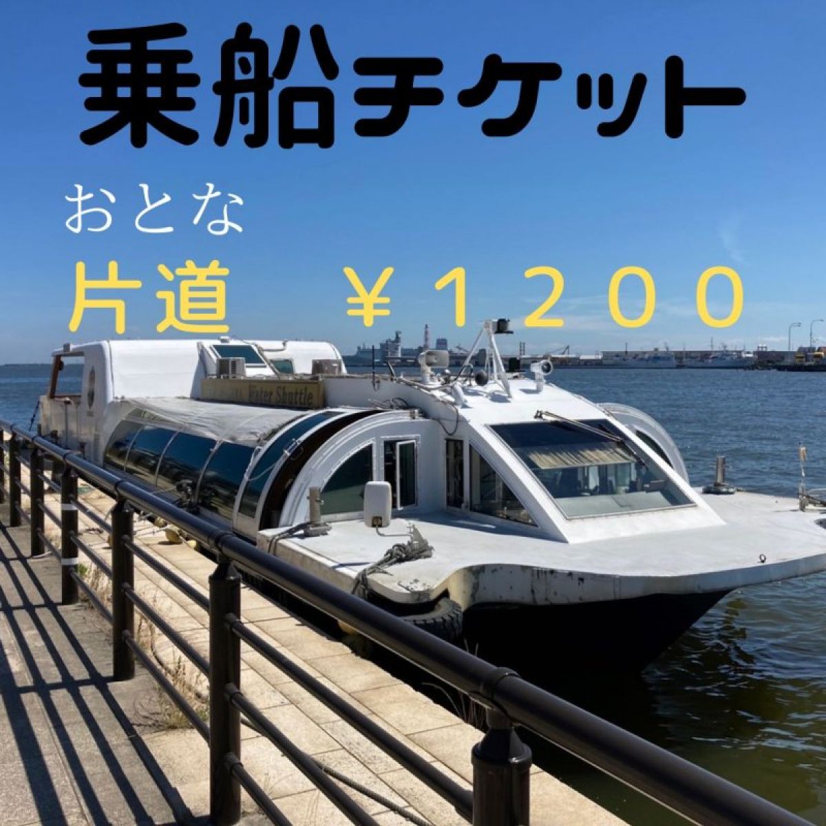 片道 10乗船チケット ふるさと村方面 水上バス 信濃川ウォーターシャトル