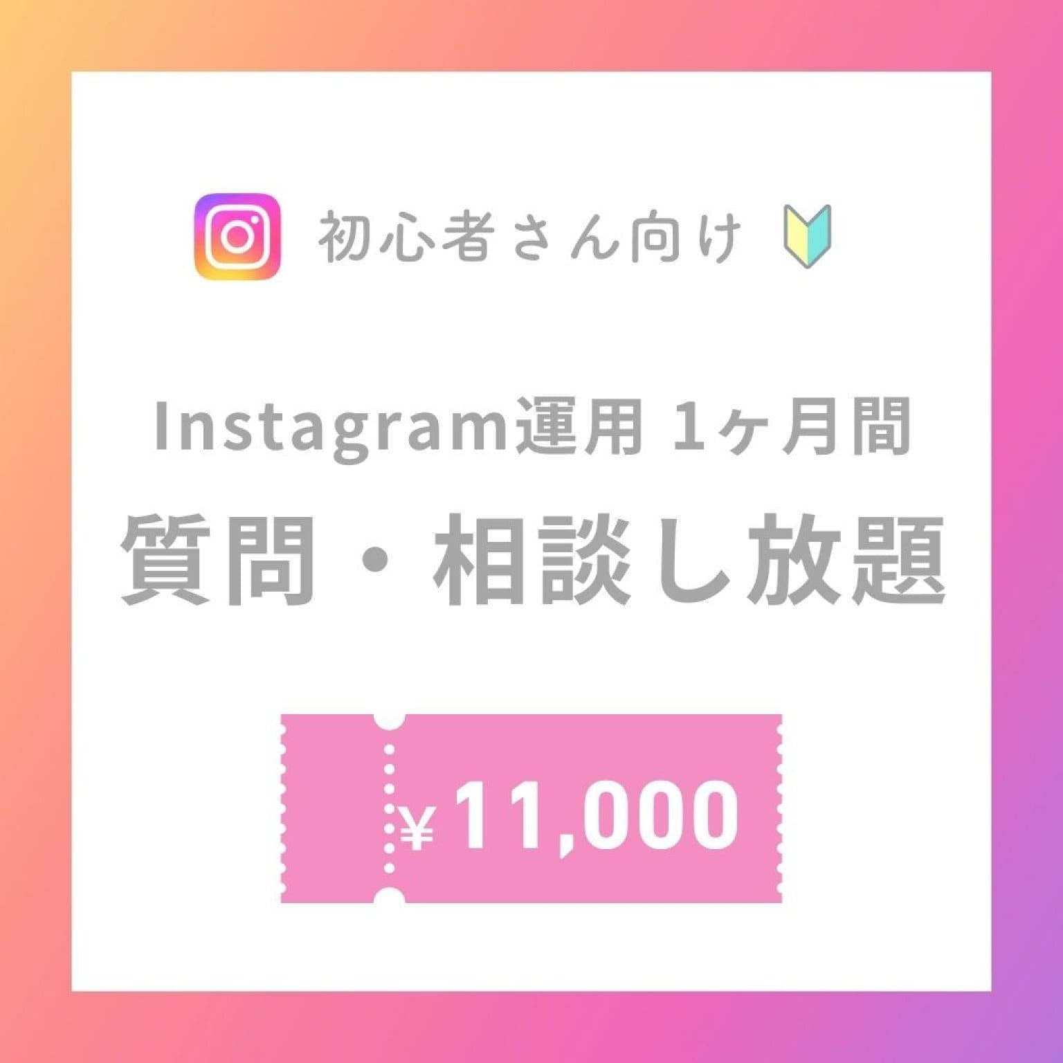 インスタグラム運用 30日間チャットで質問・相談し放題