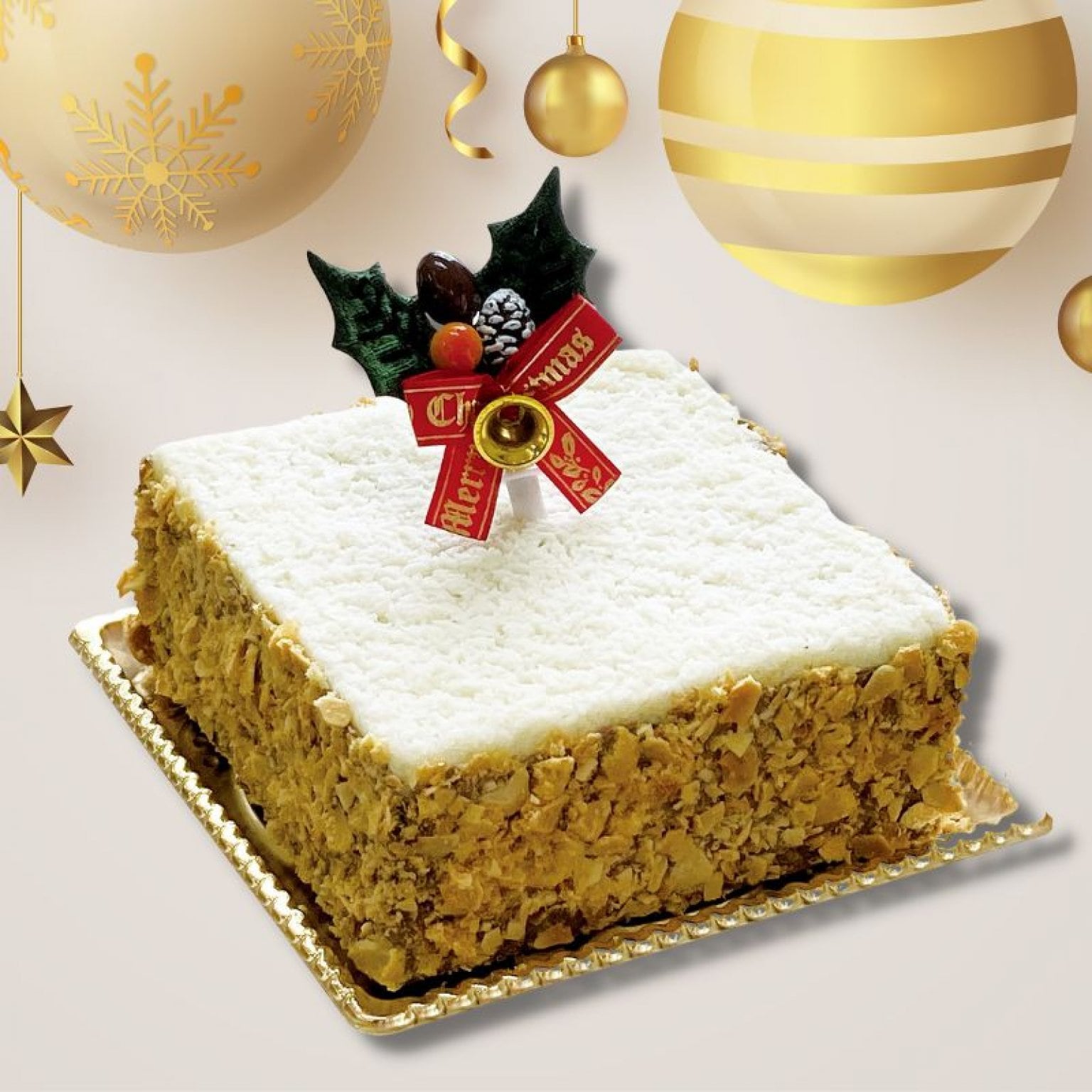 12月23〜25日店頭受取り限定｜12.5×12.5㎝｜ジャーマンスクエアケーキ｜クレジット事前決済のみ