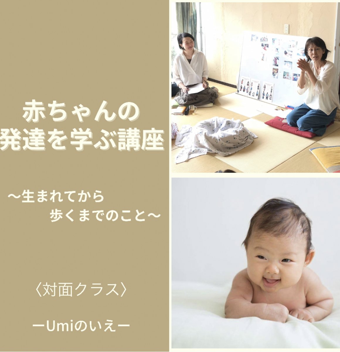 赤ちゃんの発達を学ぶ講座 生まれてから歩くまでのこと Npo 法人umiのいえ