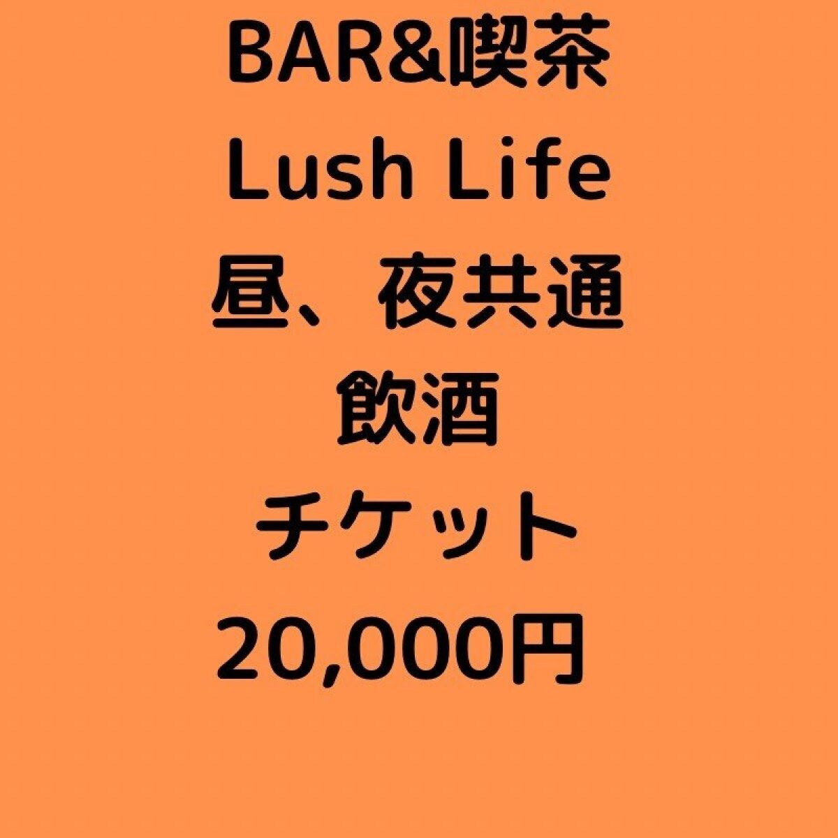 BAR＆喫茶Lush Life　昼、夜　共通　２００００円飲食チケット