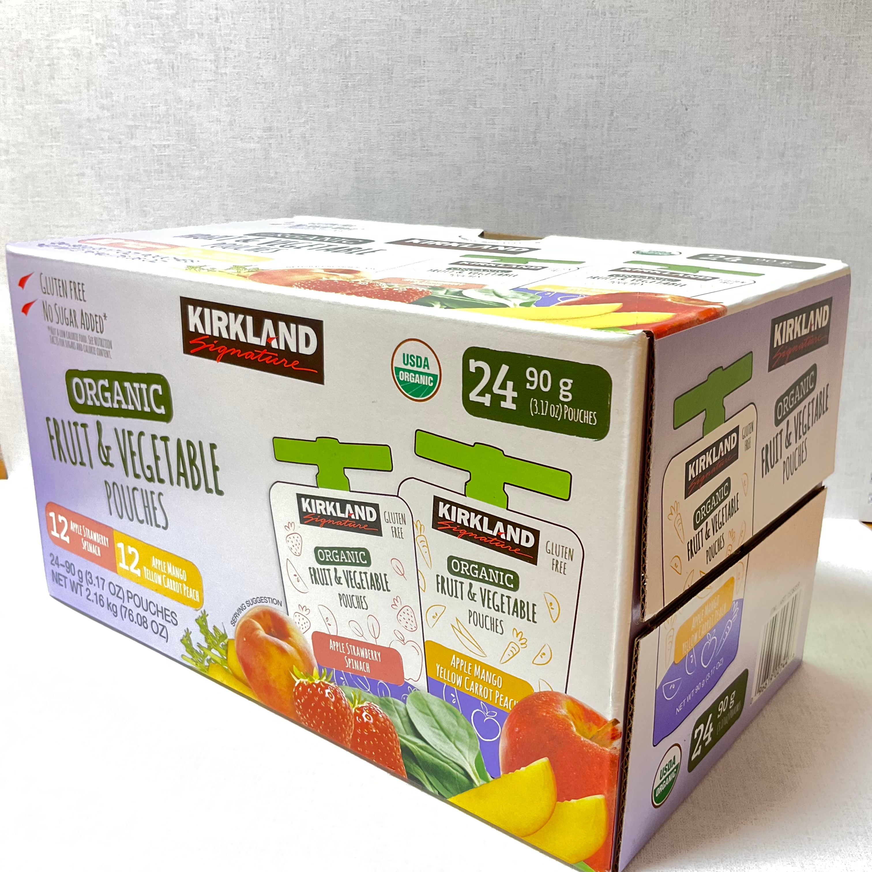 Kirkland オーガニックフルーツ＆ベジタブル24パック×2箱と24パック Amazon | カークランドシグネチャー オーガニック フルーツ