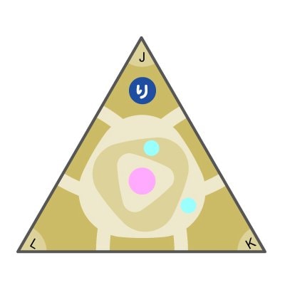 【つなが道(R)】標準：正三角形ピース単品1個（つ・な・が・り・あ・う：6種類）
