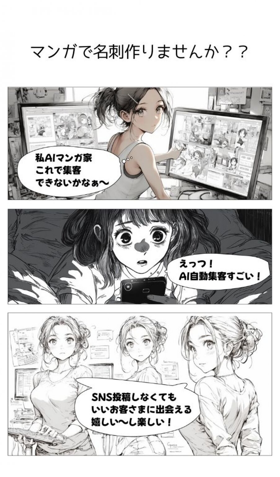 ＡＩまんがで名刺作り