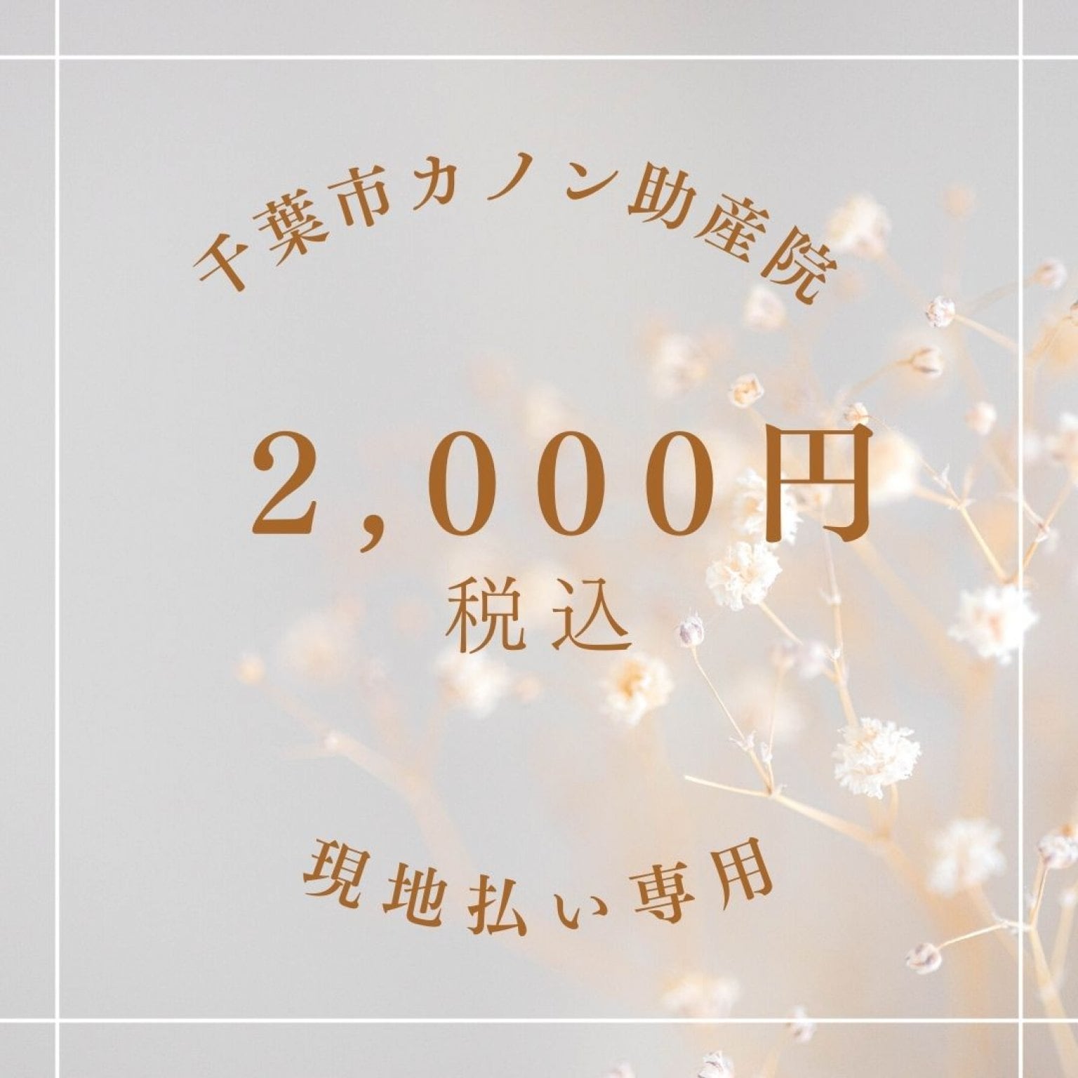 カノン助産院　2000円チケット【現地払い専用】