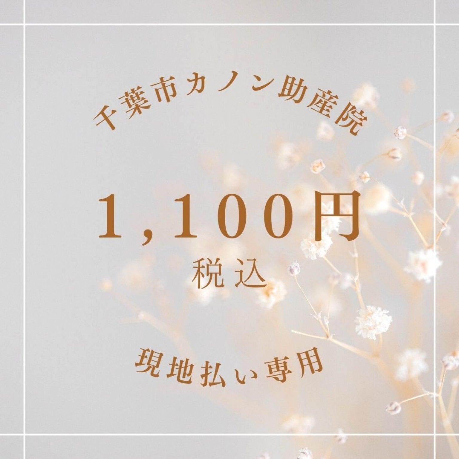 カノン助産院　1100円チケット【現地払い専用】