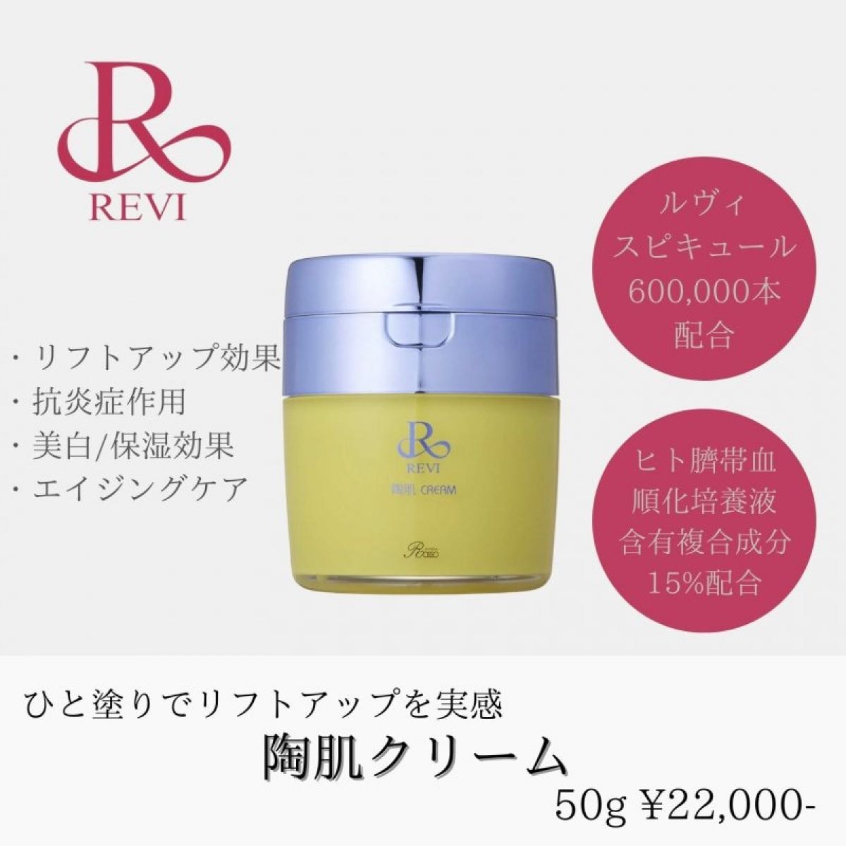 新品・未開封 ルヴィ 陶肌クリーム REVI クリーム-