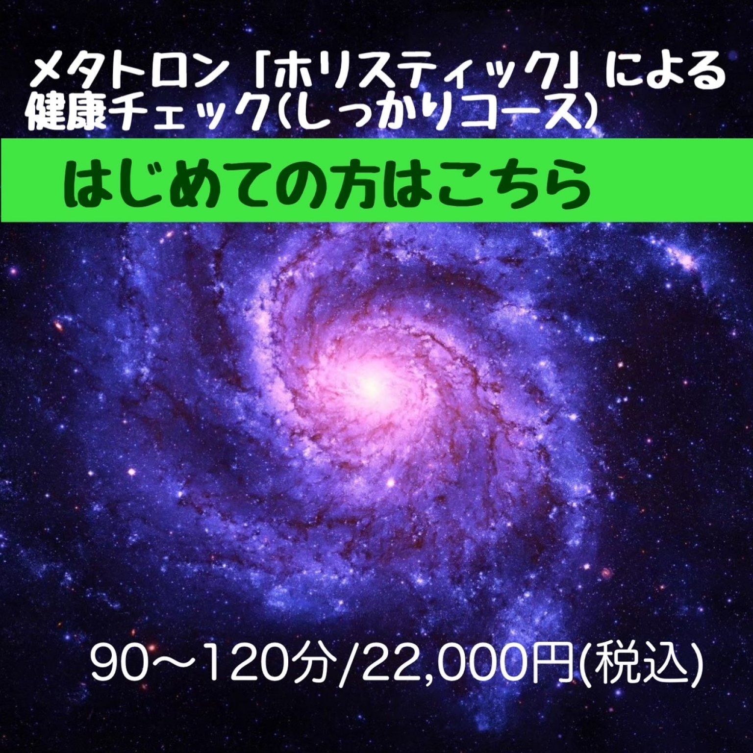 メタトロン・ホリスティックによる健康チェック　しっかりコース　（９０～１２０分）