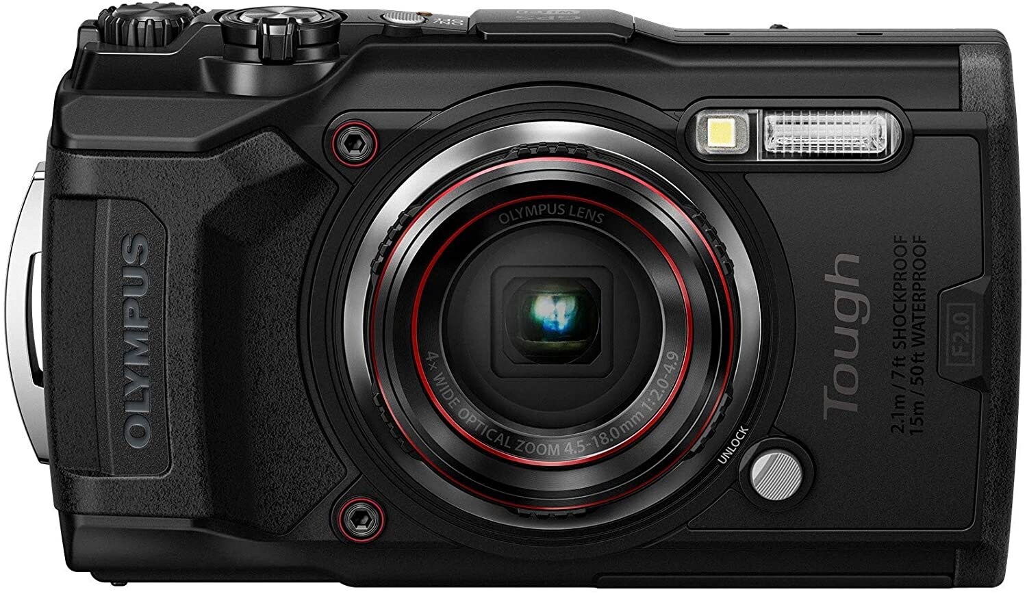 OLYMPUS デジタルカメラ Tough TG-6 ブラック 1200万画素CMOS F2.0 15m 防水 100kgf耐荷重 GPS 内蔵Wi-Fi TG-6BLK