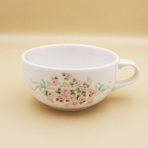 【モモ】新品未使用♪陶あん 可愛い花柄のお椀(小)・小皿・スープカップ モモ】新品未使用♪陶あん 可愛い花柄のお椀(小)・小皿・スープカップ