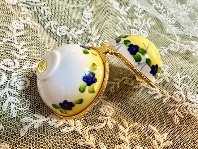 リモージュボックス　レモン　フランス製トリンケットボックス　フルーツ　ピルケース フレンチ トリンケットボックス