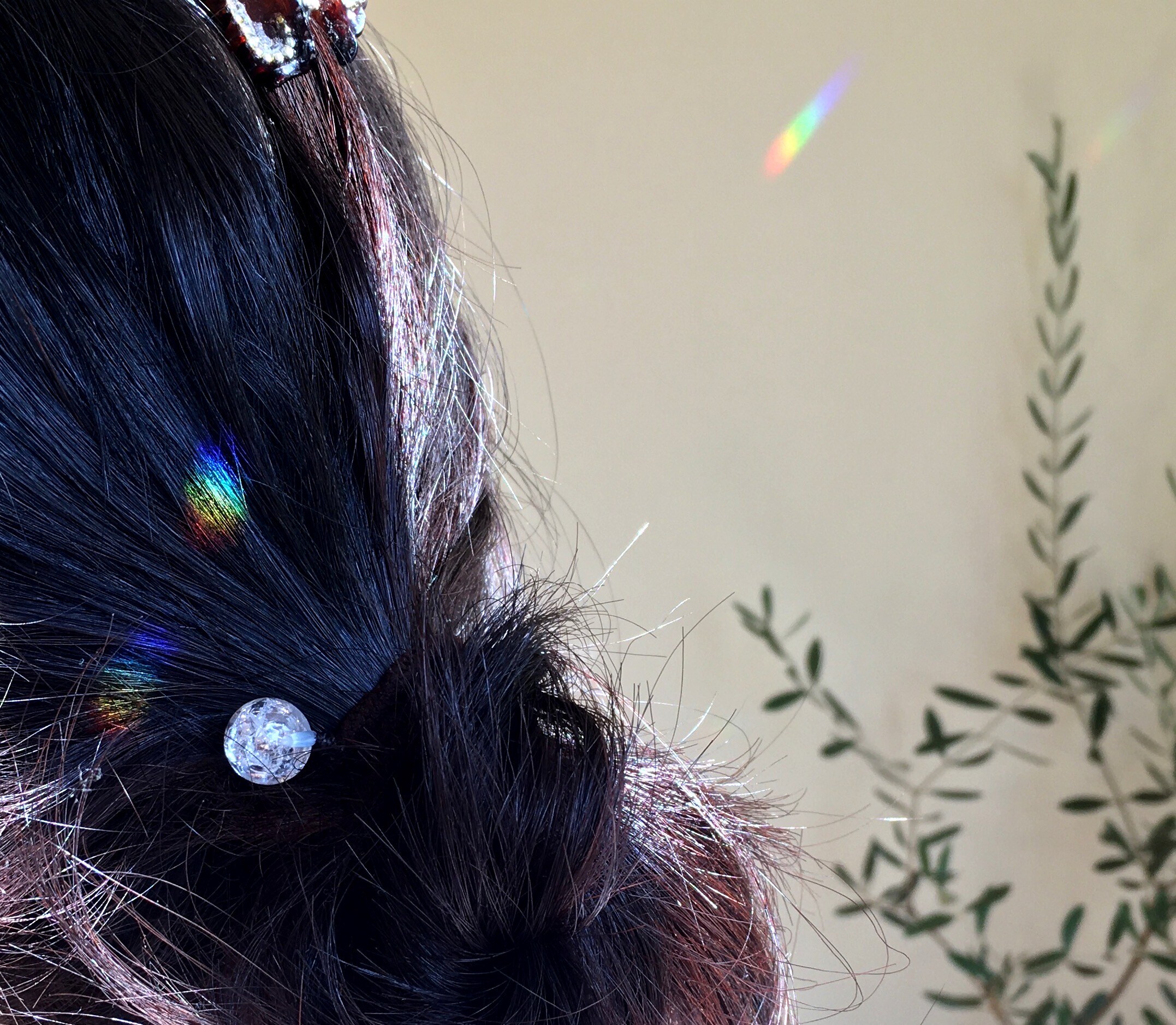 シュシュ  ヘアゴム  パワーストーン  マラカイト×クラック水晶 シュシュ ヘアゴム パワーストーン マラカイト×クラック水晶