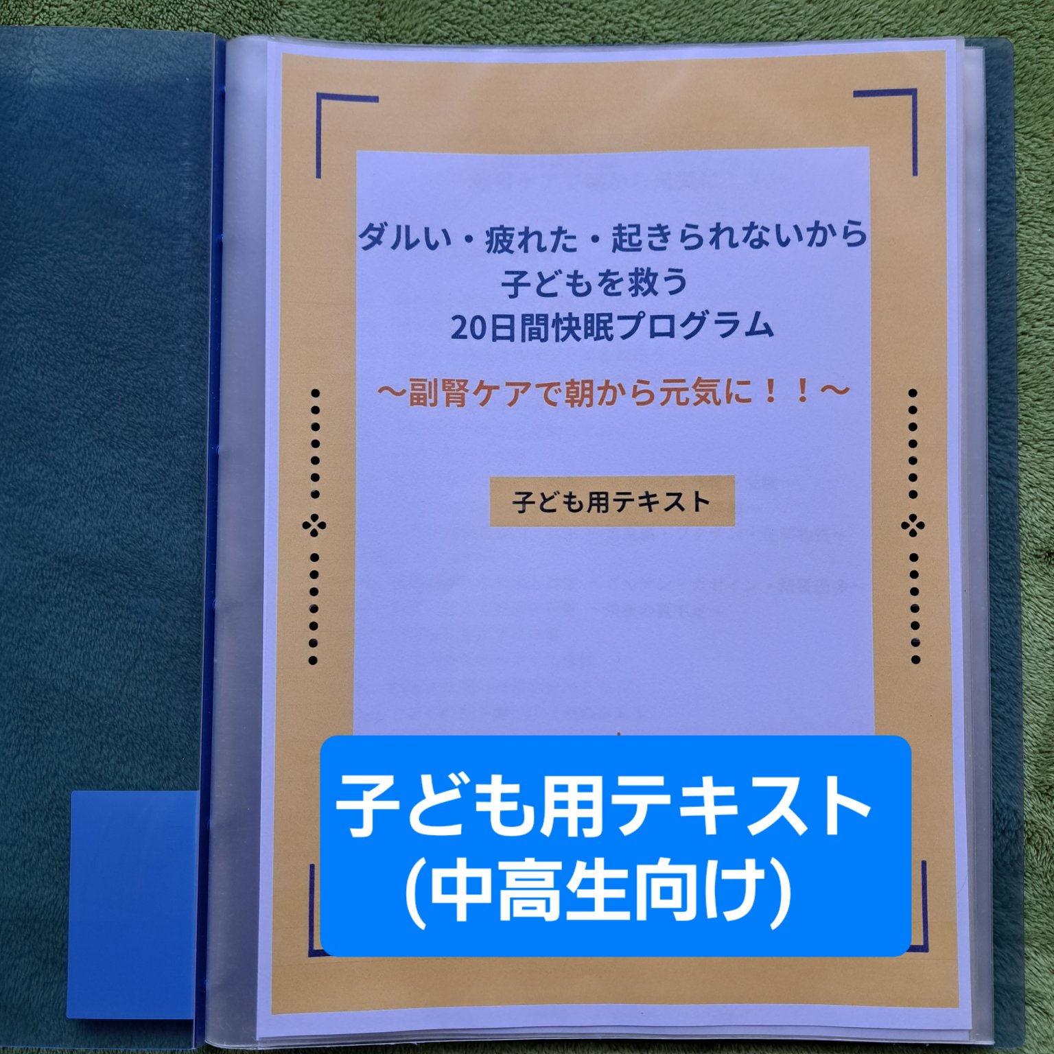 【ダルい・疲れた・起きられないから子どもを救う！20日間快眠プログラム ～副腎ケアで朝から元気に！！～】