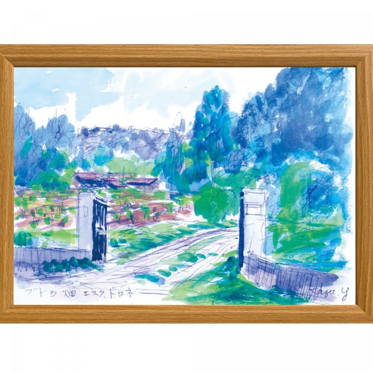 真作】絵画 横山和忠 油彩6号 花と民家（森） 逸品 T106 - メルカリ