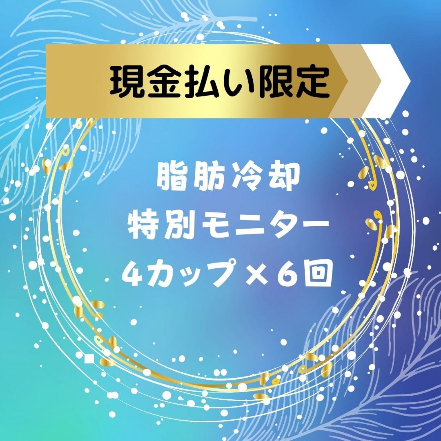 【脂肪冷却痩身】特別モニター価格チケット　3名限定！