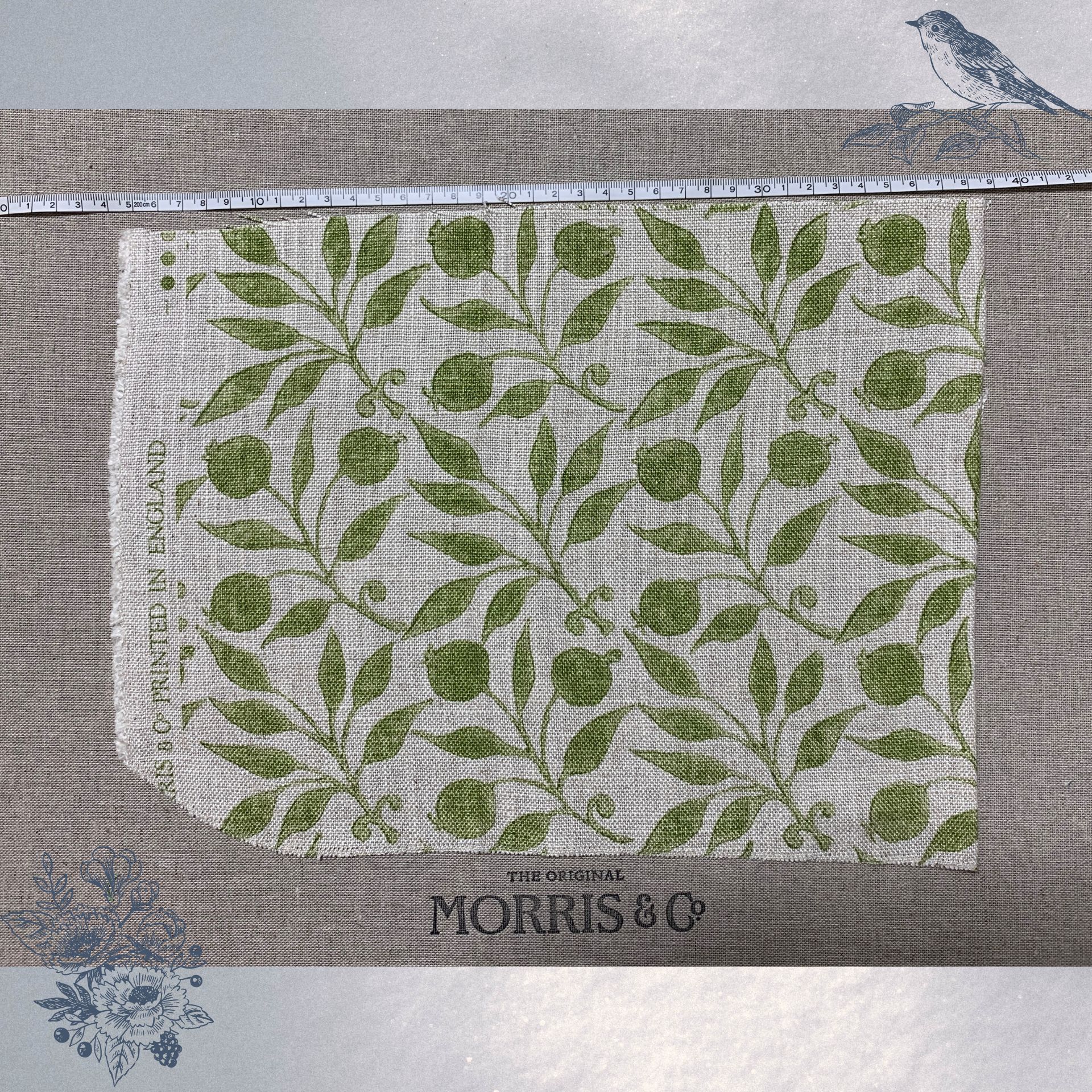 ウィリアムモリス/はぎれ5点セットB】高級カーテン/はぎれ5点セット