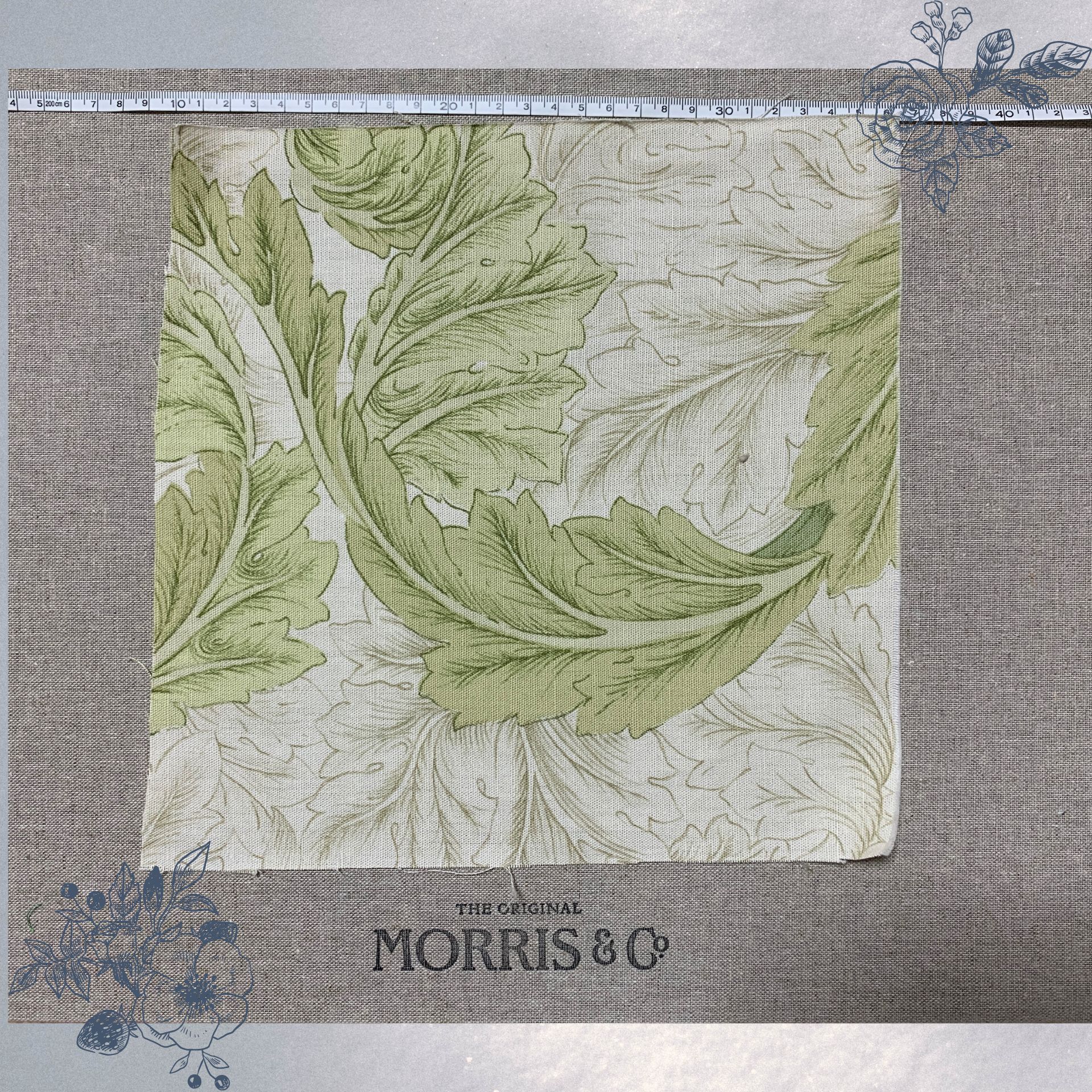 ウィリアムモリス/はぎれ5点セットB】高級カーテン/はぎれ5点セット