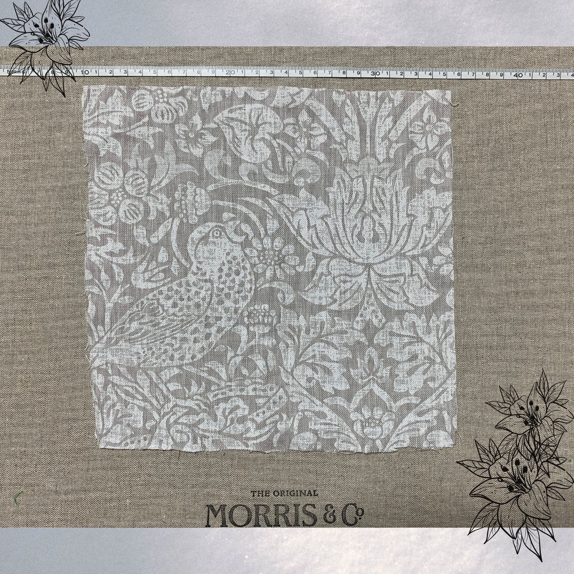 モリス　カーテン　ハギレ ウィリアムモリス/はぎれ5点セットA】高級カーテン/はぎれ5点セット