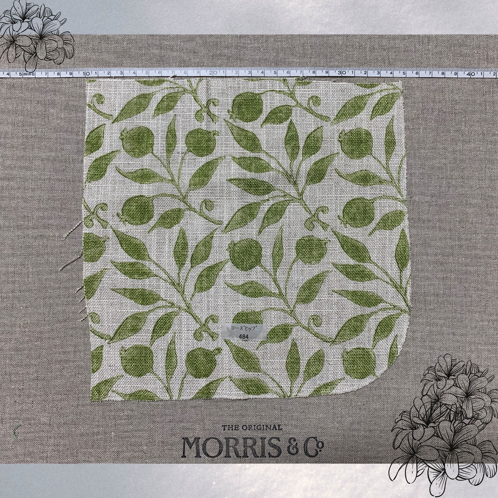 ウィリアムモリス/はぎれ5点セットA】高級カーテン/はぎれ5点セット