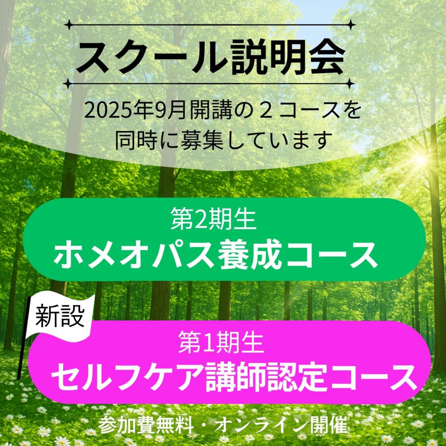 【共通チケット】ホメオパシー体験シェア会 / スクール説明会