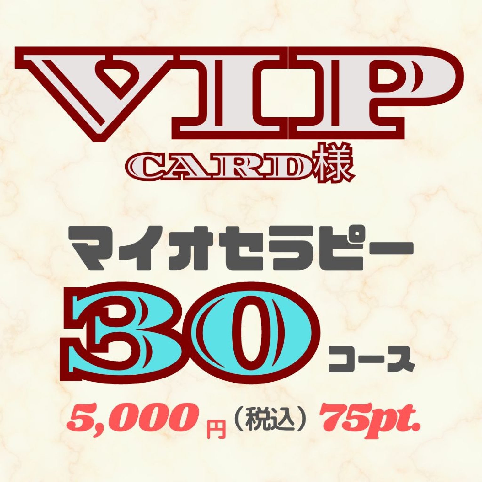 VIP　マイオセラピーコース　30分