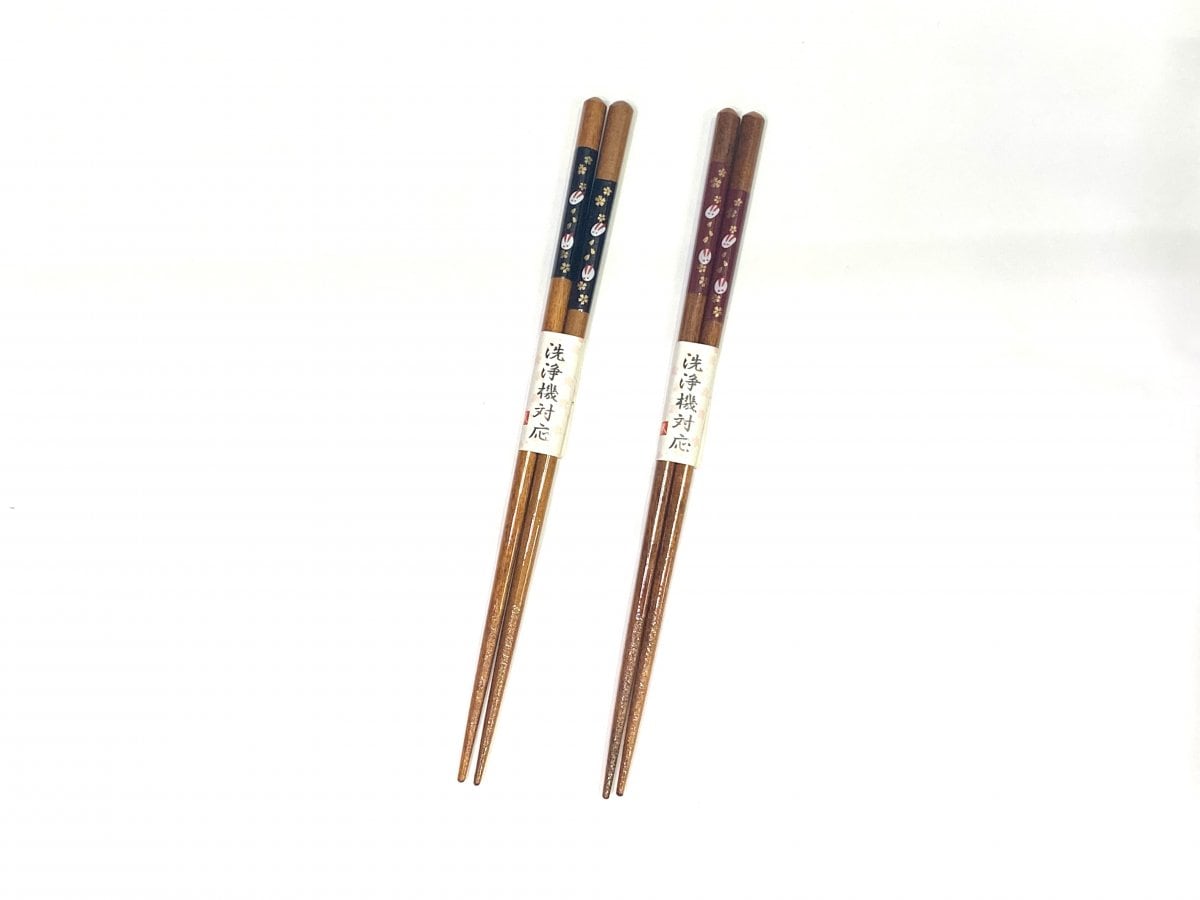 【ギフト】【食器洗浄機OK】天然木 うさぎ夫婦箸