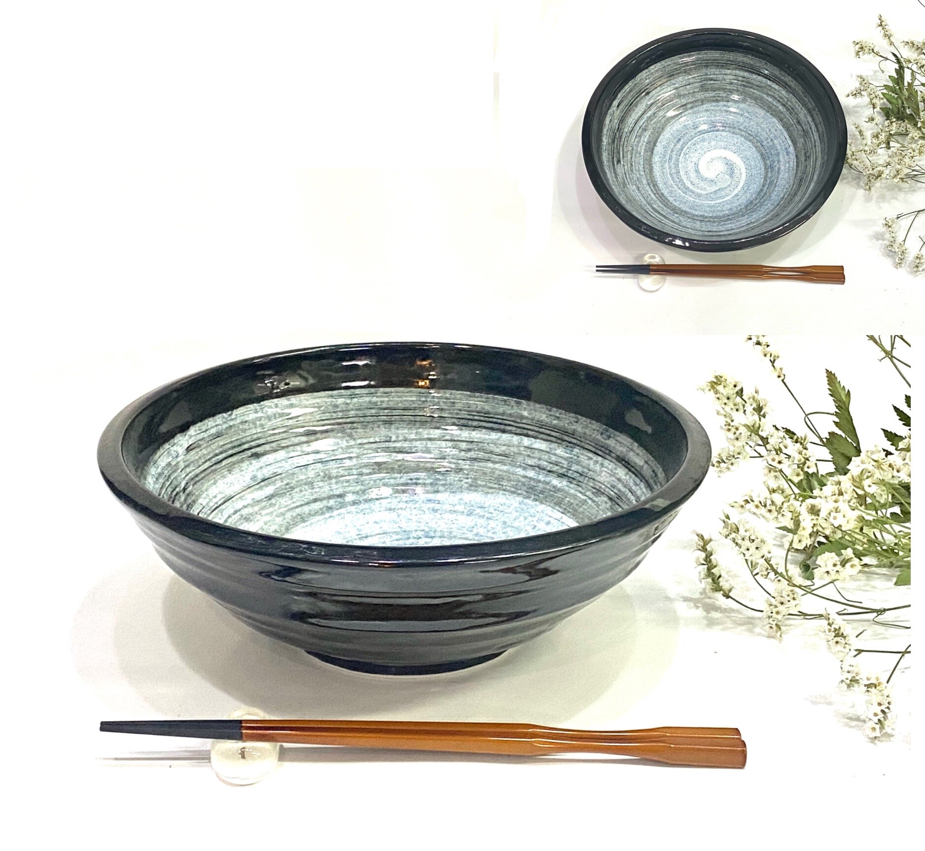 2人前〜3人前。大盛。風雲丼or粉引天目深鉢 どんぶり・うどん鉢