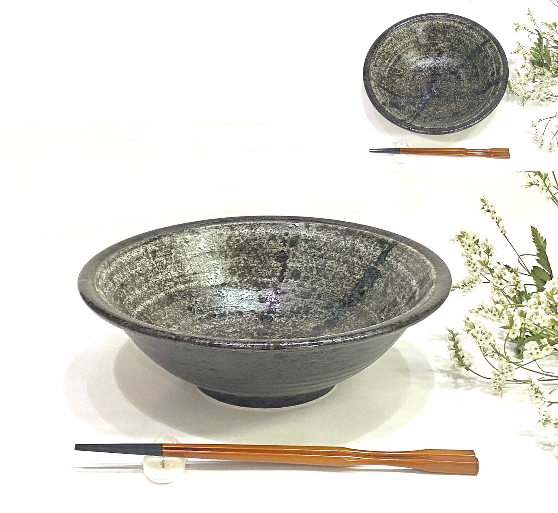 2人前〜3人前。大盛り。寒露深鉢 どんぶり・うどん鉢・ラーメン鉢