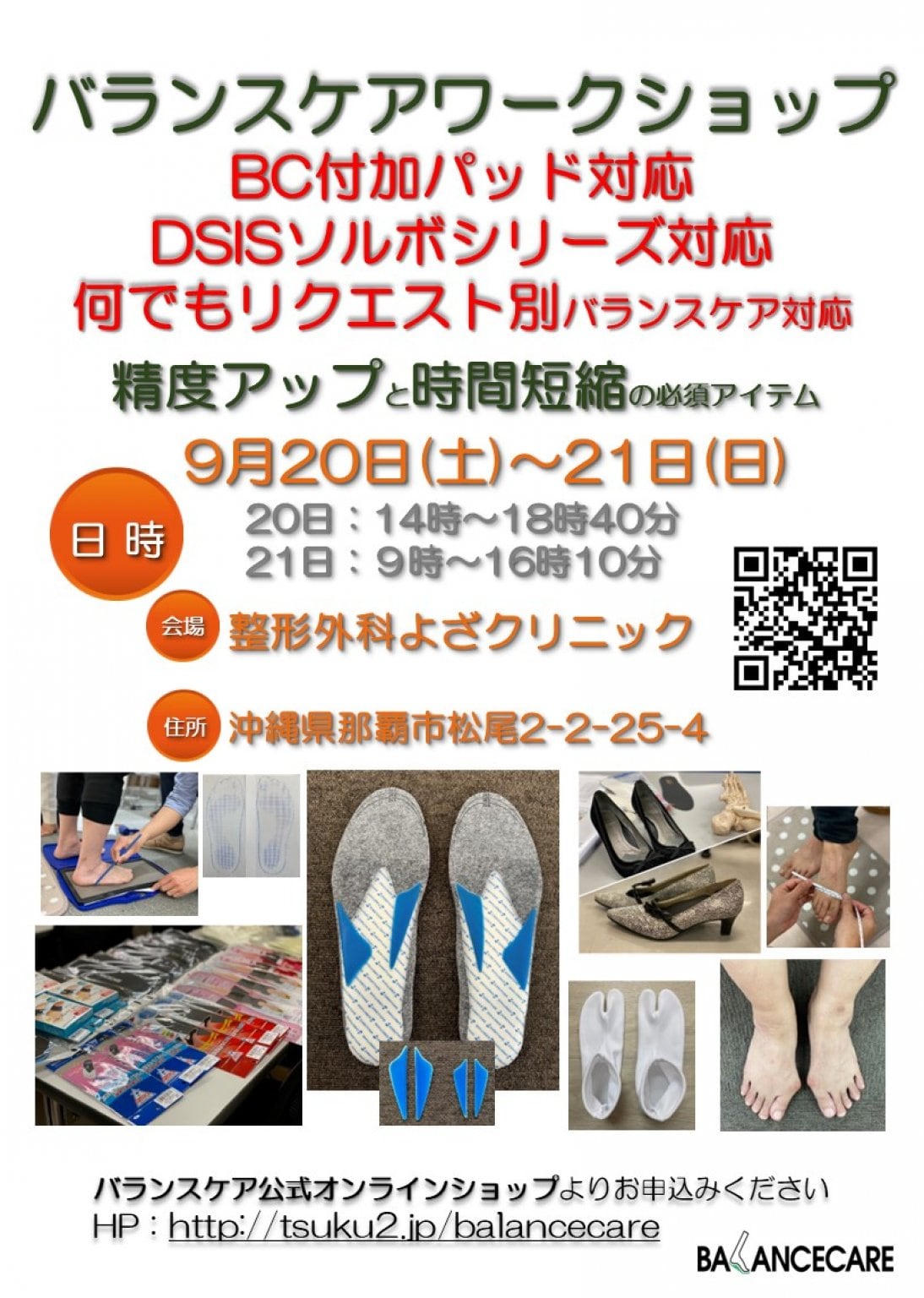 9月20日～21日開催分バランスケアワークショップin沖縄Webチケット