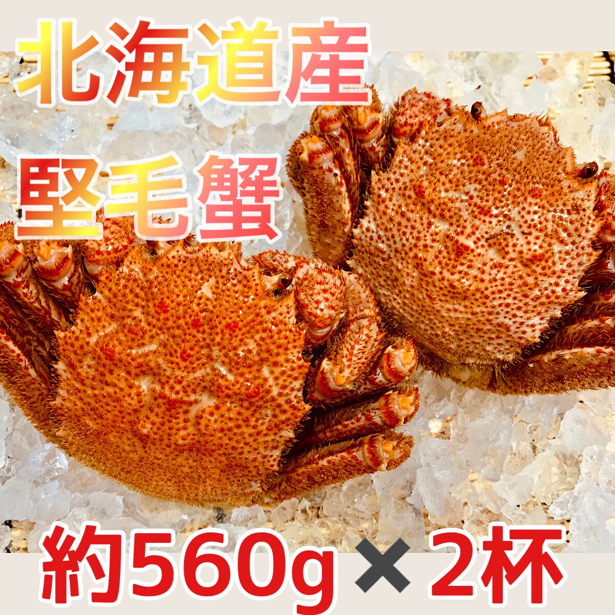 北海道産堅毛蟹｜約560g×2杯（1.12kg相当）